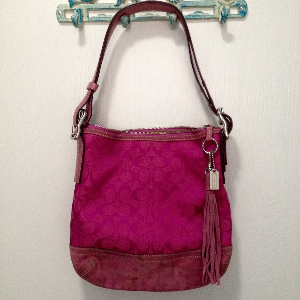 Coach Signature Fuchsia Bag